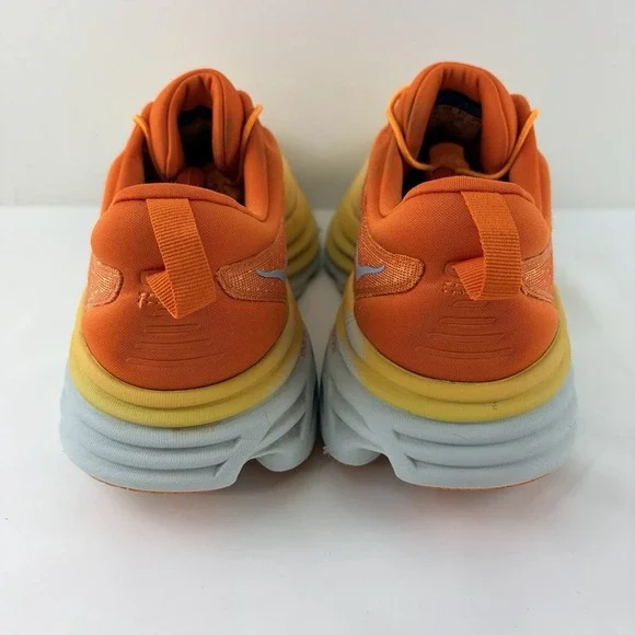 Hoka One One Bondi 8 Orange Yellow Running Shoes Mens 11.5D